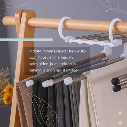 Monikäyttöinen housuteline – Järjestä vaatekaappisi helposti
