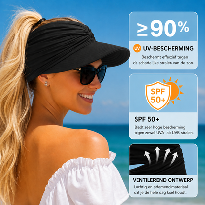 Soléa Luxe Zonnehoed Dames - UV-bescherming (UPF 50+) - Opvouwbaar - Ideaal voor Strand & Terras