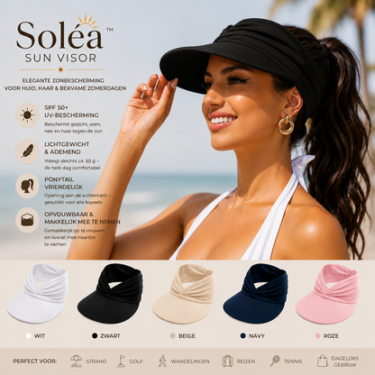 Soléa Luxe Zonnehoed Dames - UV-bescherming (UPF 50+) - Opvouwbaar - Ideaal voor Strand & Terras
