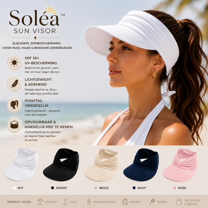 Soléa Luxe Zonnehoed Dames - UV-bescherming (UPF 50+) - Opvouwbaar - Ideaal voor Strand & Terras