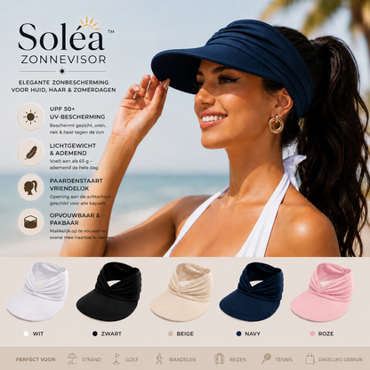Soléa Luxe Zonnehoed Dames - UV-bescherming (UPF 50+) - Opvouwbaar - Ideaal voor Strand & Terras