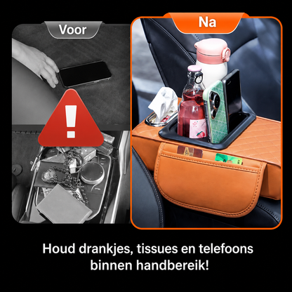 Multifunctionele Auto-armsteun – Universele Middenarmsteun met Opbergvak (PU-leer)
