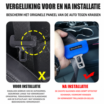 Universele Gordelbeschermer met Logo (Set van 4 stuks)