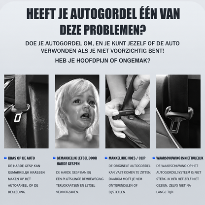 Universele Gordelbeschermer met Logo (Set van 4 stuks)