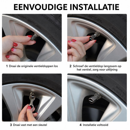 Luxe Ventieldoppen met Autologo - Set van 4