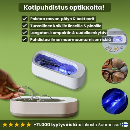 Ultraääninen silmälasien ja korujen puhdistuslaite