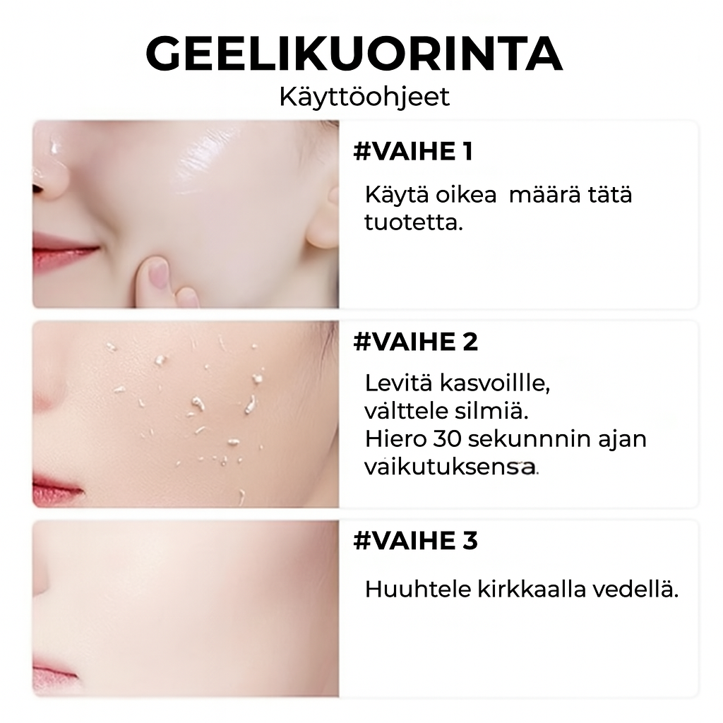 Syväpuhdistava geeli puhdistavilla entsyymeillä