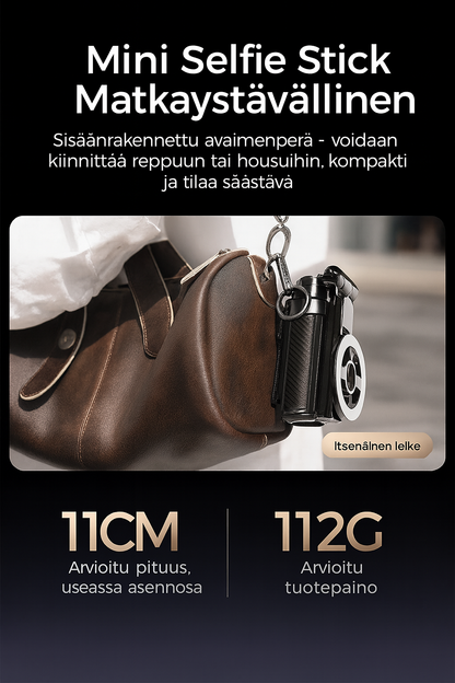 Uusi 4-in-1 magneettinen mini-selfiekeppi – monitoiminen 360° kääntyvällä päällä