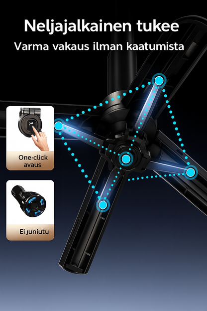 Uusi 4-in-1 magneettinen mini-selfiekeppi – monitoiminen 360° kääntyvällä päällä