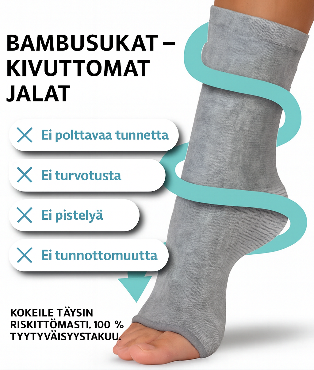 Bambusisukat kivuttomille jaloille