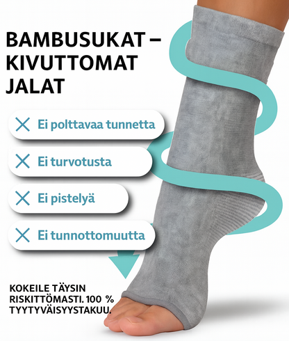 Bambusisukat kivuttomille jaloille