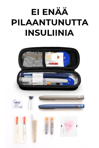 Insuliinikylmälaukku lämpötilanäytöllä