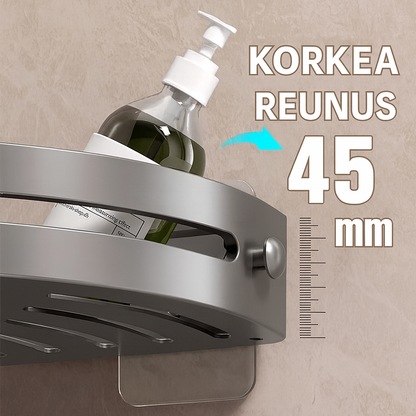 Kulma Suihkuhylly ilman porausta