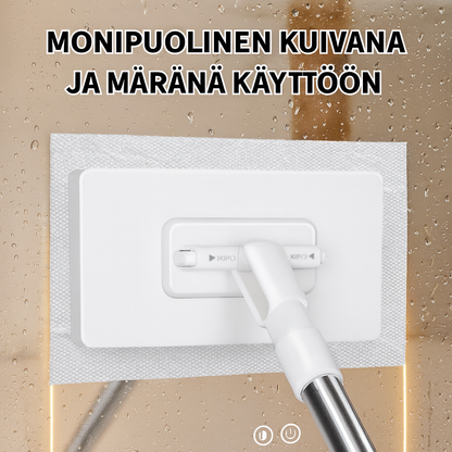 Kertakäyttöinen pölymoppi, jossa 4 uudelleenkäytettävää liinaa