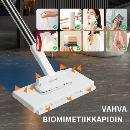 Kertakäyttöinen pölymoppi, jossa 4 uudelleenkäytettävää liinaa