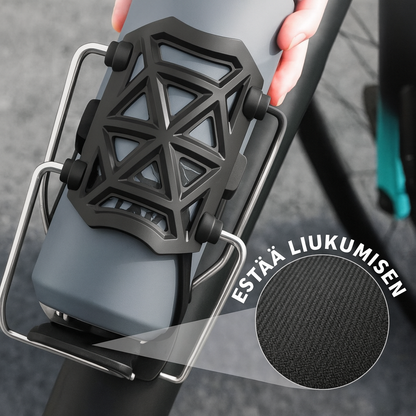 Yleiskäyttöinen pulloteline – polkupyörä ja moottoripyörä