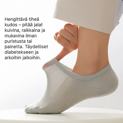 Mukavat, hengittävät sukat ilman puristusta ja painetta