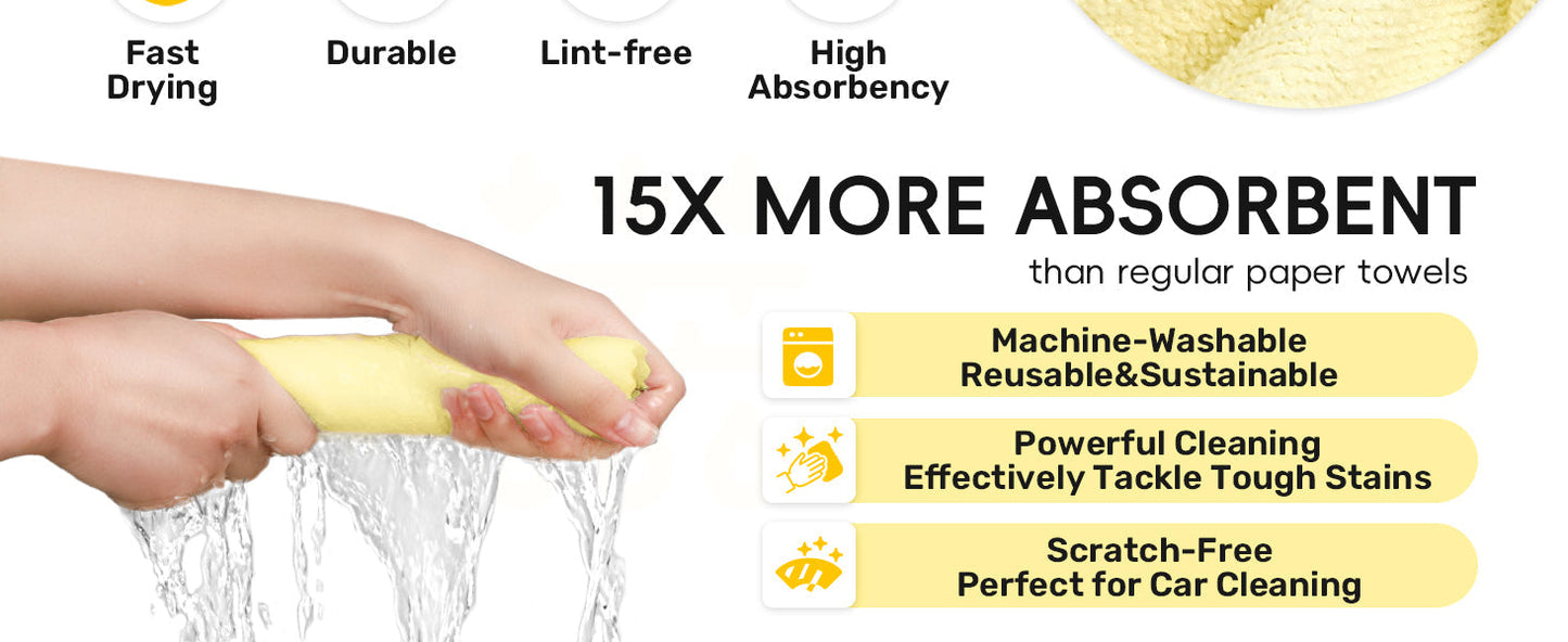 Uudelleenkäytettävä mikrokuituinen talouspaperi