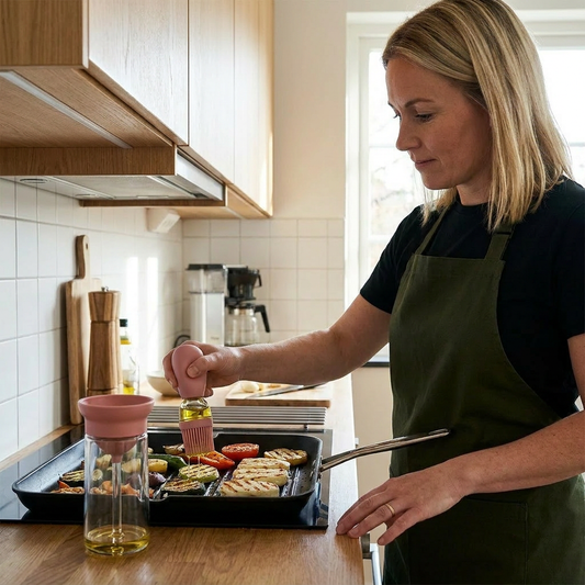 Oliespuit met Siliconen Kwastje – Precisie Oliespuitfles voor Koken, Barbecue (BBQ) en Bakken