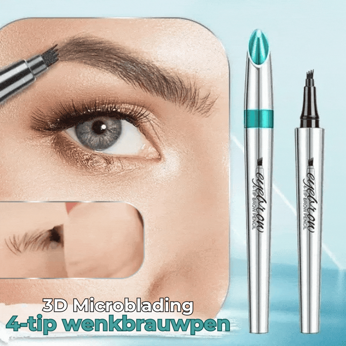 Microblading Wenkbrauw Pen - 4 Vorkpunten voor Natuurlijk Resultaat - 24u Waterdicht & Smudgeproof