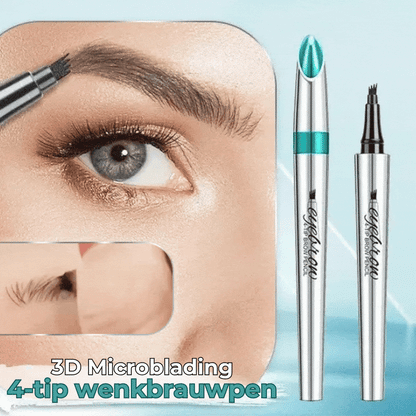 Microblading Wenkbrauw Pen - 4 Vorkpunten voor Natuurlijk Resultaat - 24u Waterdicht & Smudgeproof