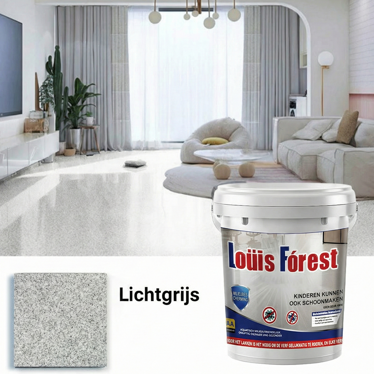 Epoxy Gietvloer Marmerlook - Hoogglans Vloercoating Complete Set (Krasvast & Waterdicht)