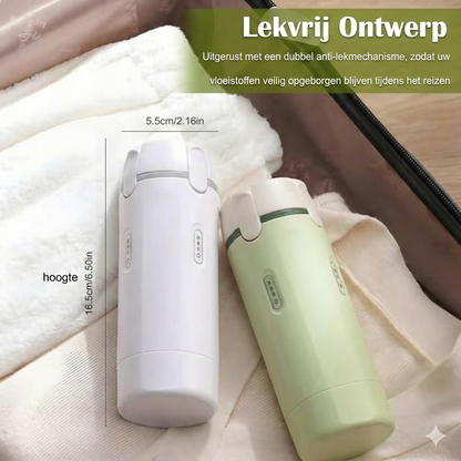 4-in-1 Reisflesjes Set voor Handbagage - Lekvrije Siliconen Reisflessen