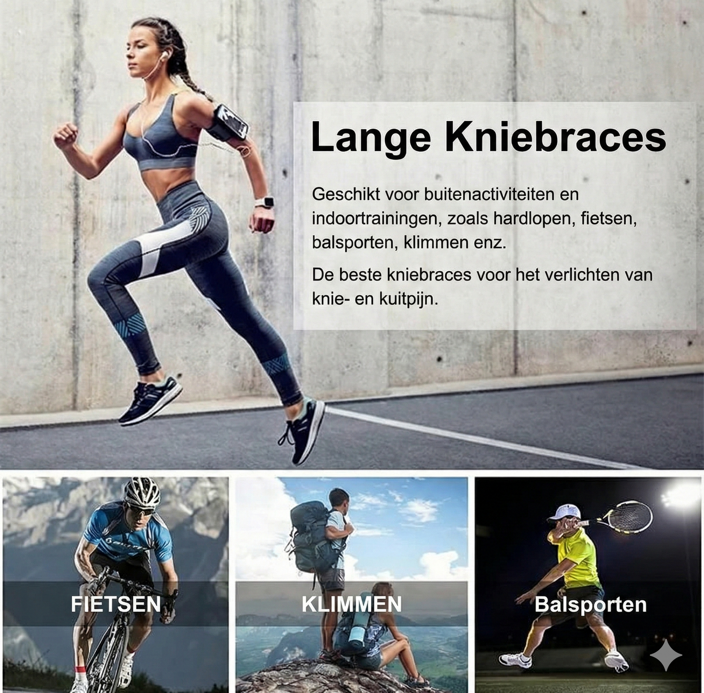 Zelfverwarmende Kniebrace (Set van 2)