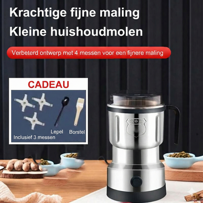 Elektrische Koffiemolen & Kruidenmolen - RVS Bonenmaler voor Koffie, Noten & Zaden (Compact).