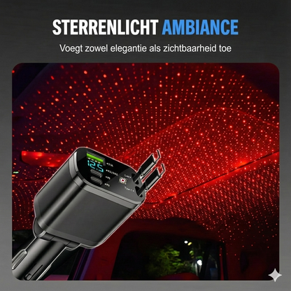 5-in-1 Autolader Voor & Achterbank - Met Verlengsnoer