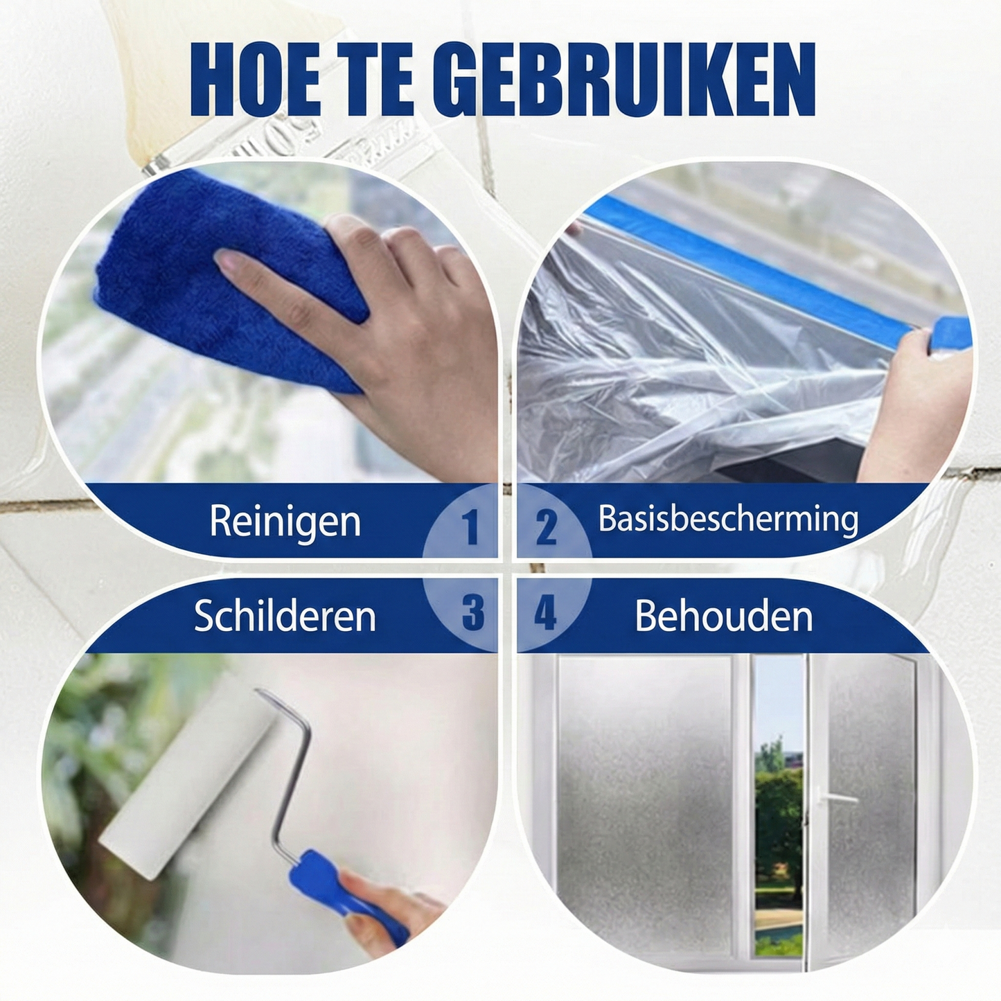 Melkglasverf - Vloeibare Raamfolie voor Privacy (Matglas & Zandstraal Effect)