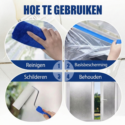 Melkglasverf - Vloeibare Raamfolie voor Privacy (Matglas & Zandstraal Effect)