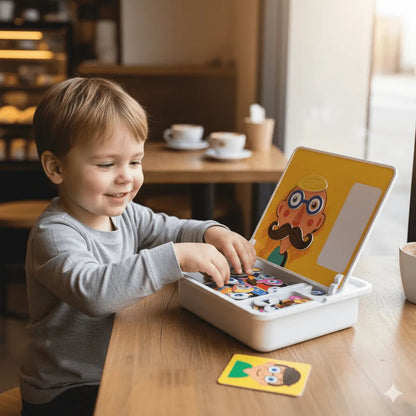 Puinen magneettipalapeli: luo muotoja ja kuvioita