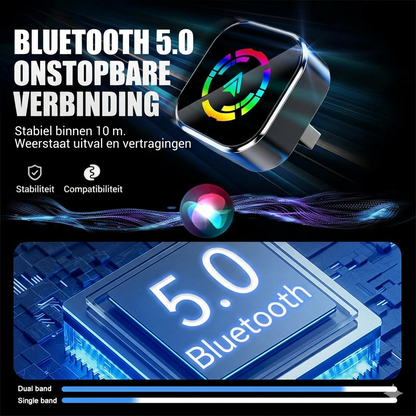 2-in-1 Draadloze Adapter voor iPhone & Android Auto
