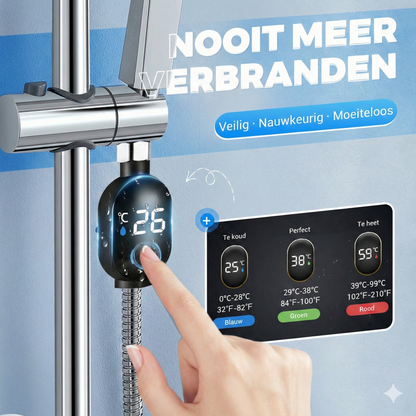 Digitale Douchethermometer - LED Waterthermometer Zonder Batterijen (Veilig voor Baby & Kind)