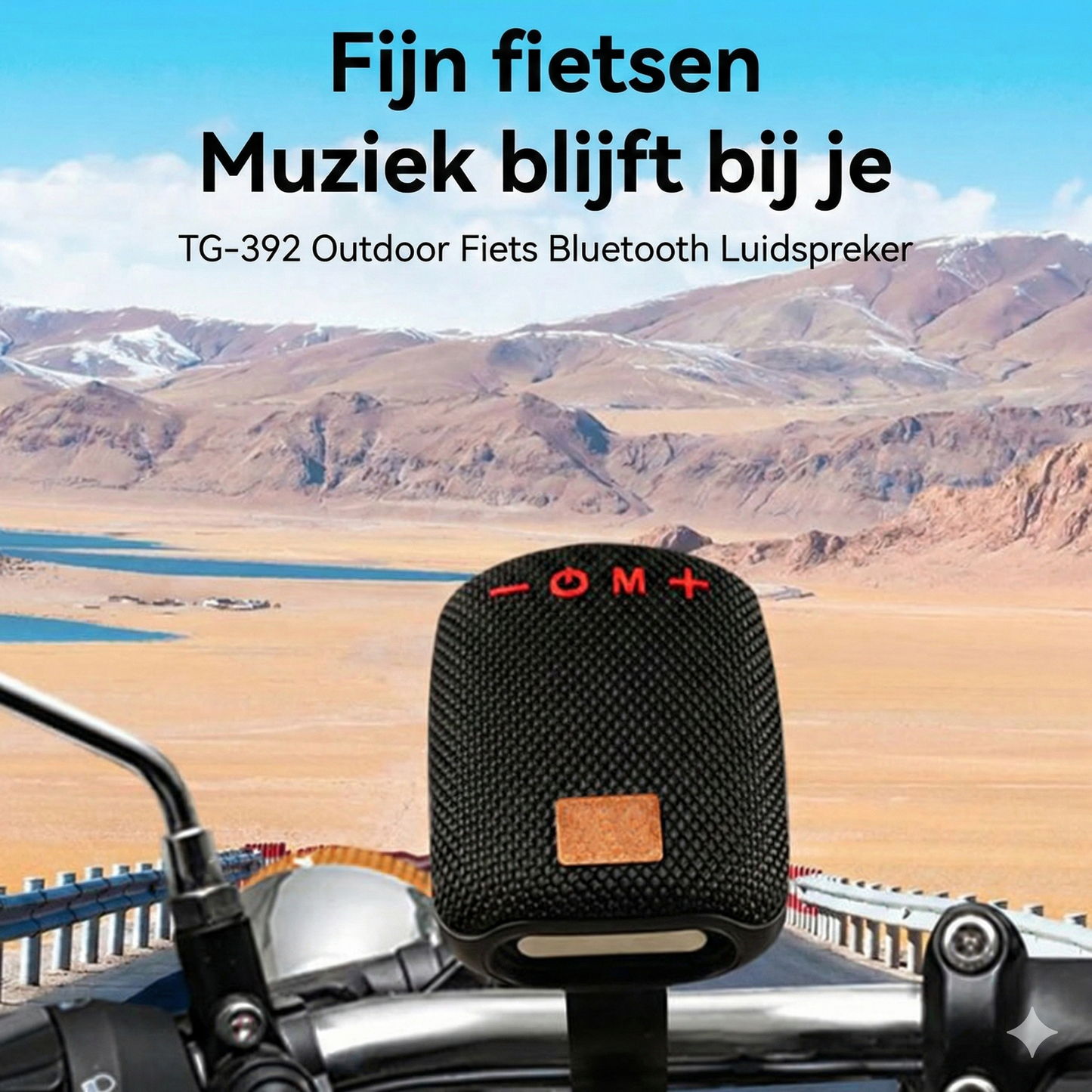 Bluetooth Speaker voor Fiets - Waterdichte Fietsspeaker met Stevige Houder (Schokbestendig & Handsfree)