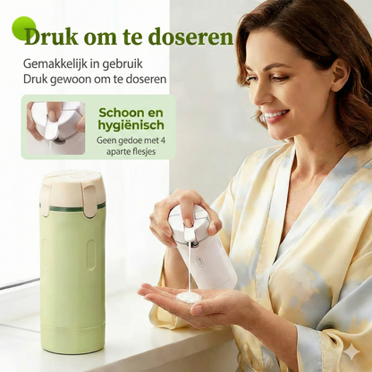 4-in-1 Reisflesjes Set voor Handbagage - Lekvrije Siliconen Reisflessen