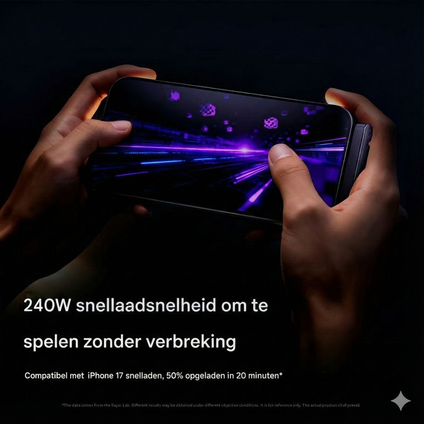 2-in-1 Type-C Oplaadkabel met Onzichtbare Standaard - 240W Supersnel Laden
