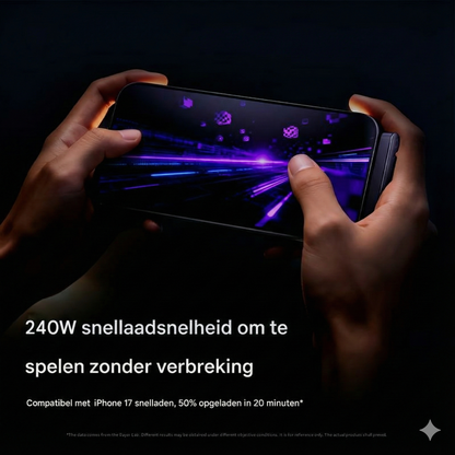 2-in-1 Type-C Oplaadkabel met Onzichtbare Standaard - 240W Supersnel Laden