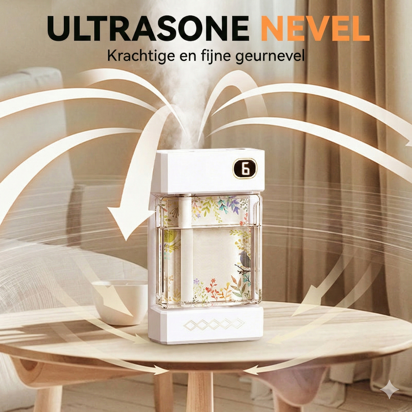 Draadloze Aromatherapie Diffuser - USB Oplaadbaar - Vernevelaar met LED Verlichting