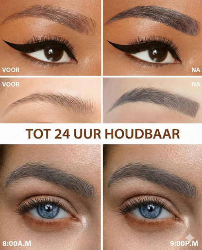 Microblading Eyebrow Pen - Waterproof Wenkbrauwpotlood met Micro-Vork Tip - Natuurlijk Effect