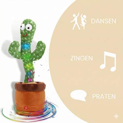 Dansende en Pratende Cactus - Interactief Baby Speelgoed dat je Napraat (Met Muziek & LED Licht)