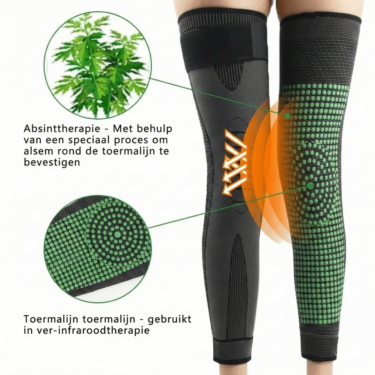 Zelfverwarmende Kniebrace (Set van 2)