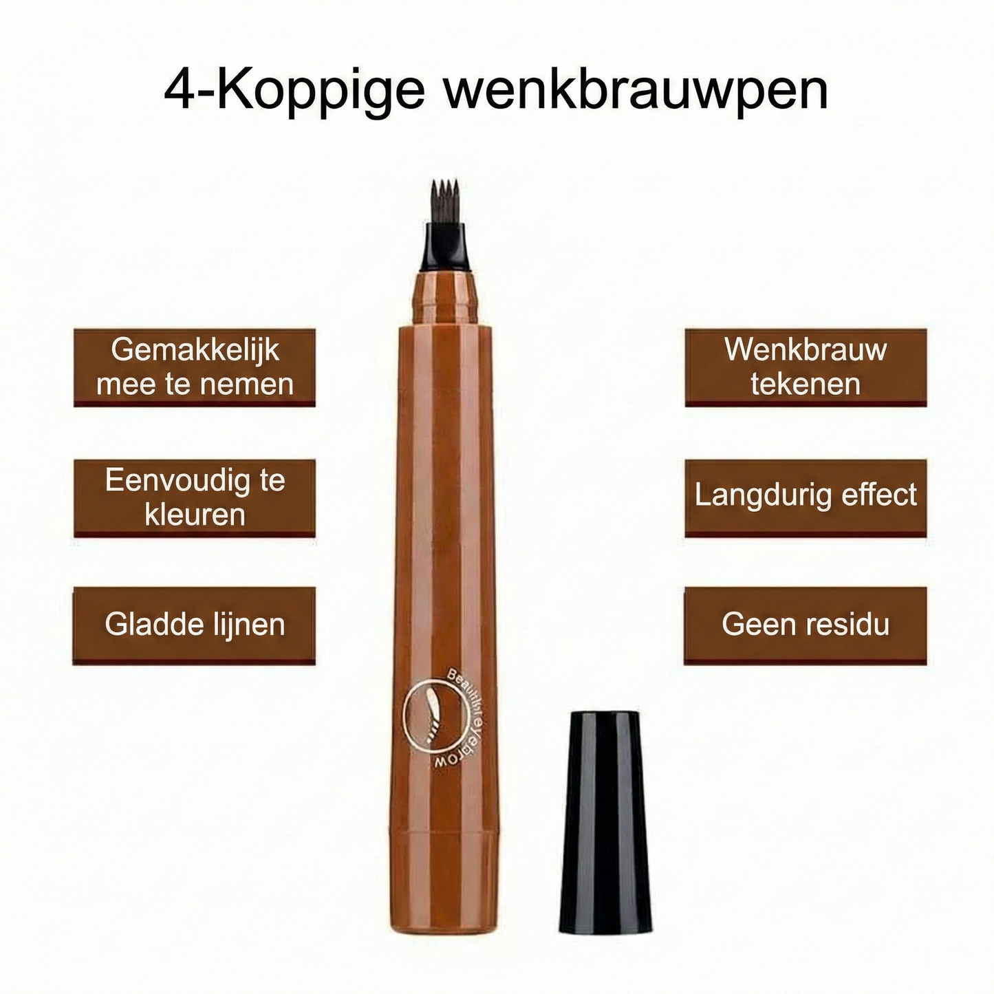 Microblading Eyebrow Pen - Waterproof Wenkbrauwpotlood met Micro-Vork Tip - Natuurlijk Effect
