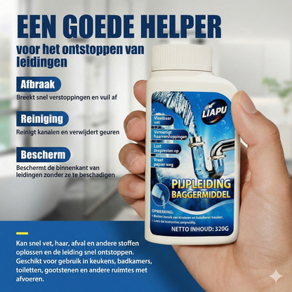 Krachtige Afvoerontstopper - Vloeibaar Ontstoppingsmiddel voor Keuken, Douche & Toilet (Lost Haren & Vet op)