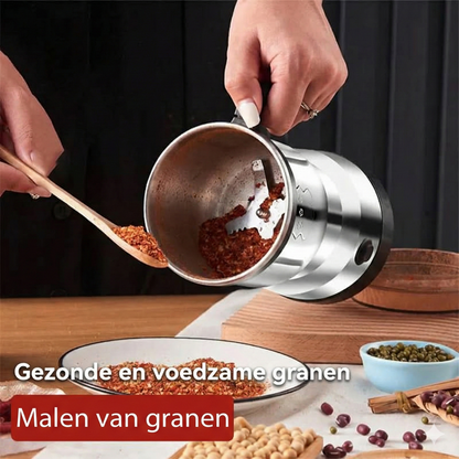 Elektrische Koffiemolen & Kruidenmolen - RVS Bonenmaler voor Koffie, Noten & Zaden (Compact).