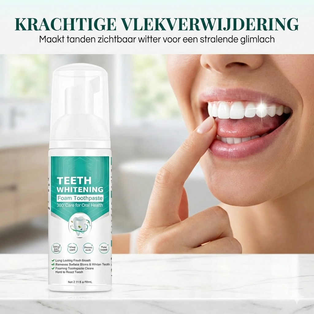 Whitening Tandpasta Schuim - 360° Deep Cleaning Mousse (Voor Frisse Adem).