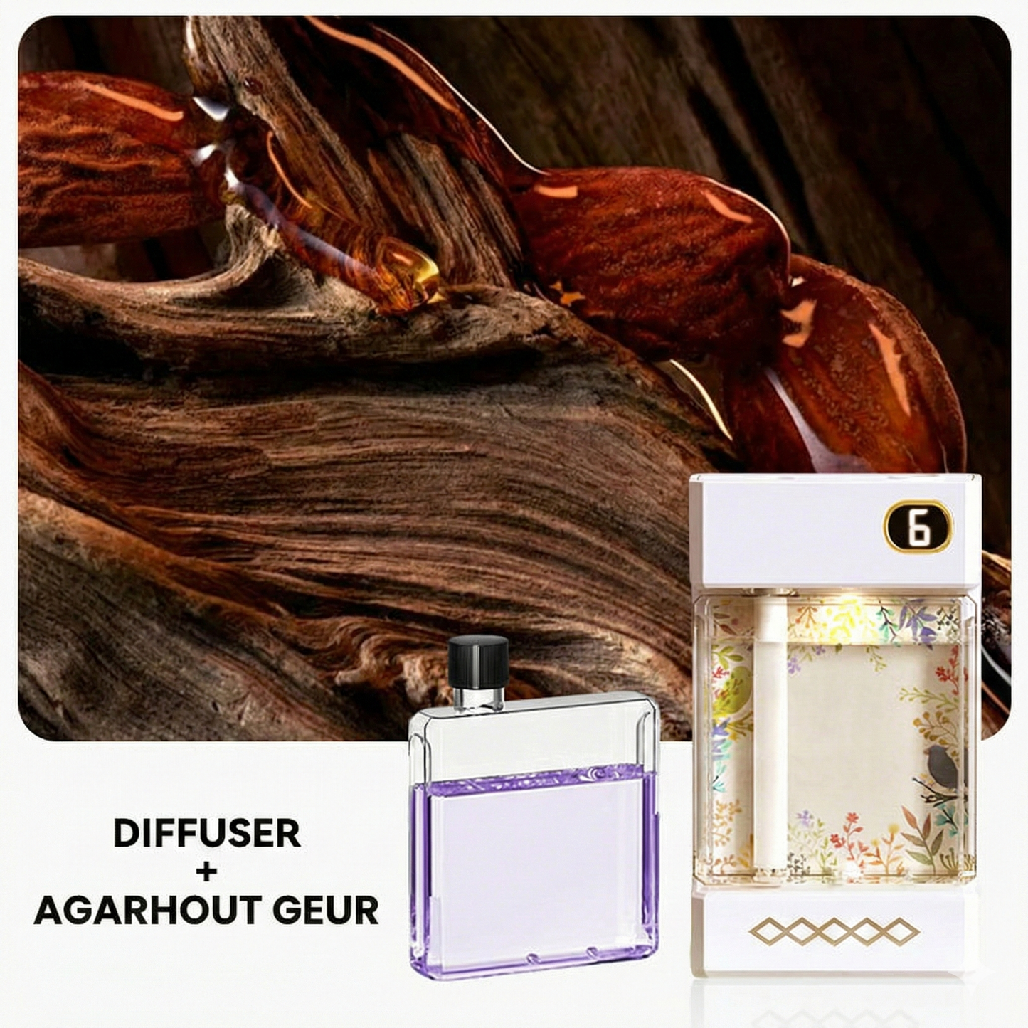 Draadloze Aromatherapie Diffuser - USB Oplaadbaar - Vernevelaar met LED Verlichting