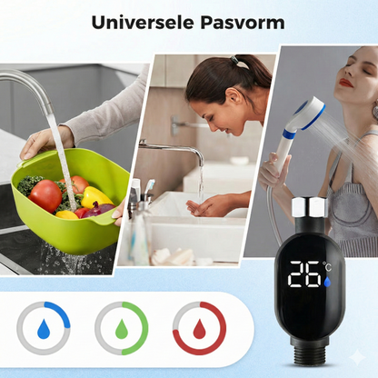 Digitale Douchethermometer - LED Waterthermometer Zonder Batterijen (Veilig voor Baby & Kind)