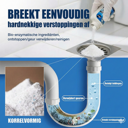 Krachtige Afvoerontstopper - Vloeibaar Ontstoppingsmiddel voor Keuken, Douche & Toilet (Lost Haren & Vet op)